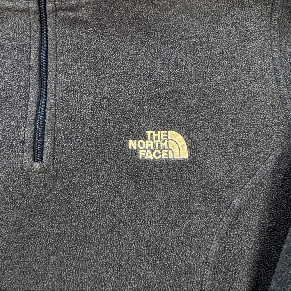 The North Face TKA 100 Quarter Zip Fleece Pullover M Blue Microfleece - Picture 4 of 10